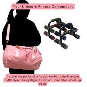 Gym waterproof training bag & Home Fitness Push-up Pole Workout Handle Pack